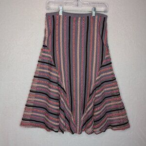French Connection Striped Midi Skirt Size 4
